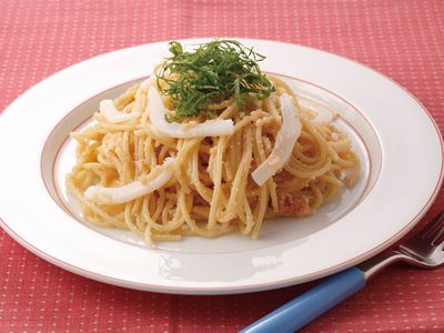 明太子とイカのスパゲティ